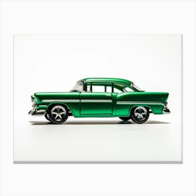 Toy Car 55 Chevy Bel Air Gasser Green Canvas Print