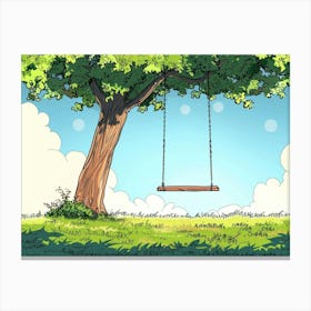 Swing In The Park Canvas Print