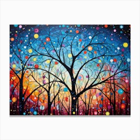 Tree In The Night Canvas Print