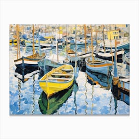 Boats In The Harbor Canvas Print