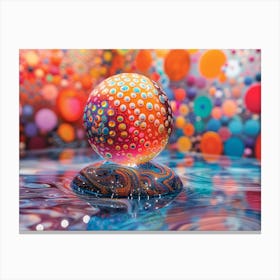 Psychedelic glass ball 2 Canvas Print