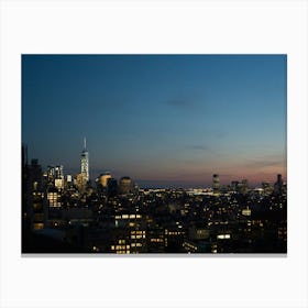 New York City Skyline At Dusk Canvas Print