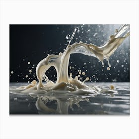 Splashing Milk 1 Canvas Print