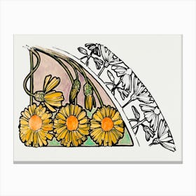 Floral Motif For Fouquet Boutique, Alphonse Mucha Canvas Print