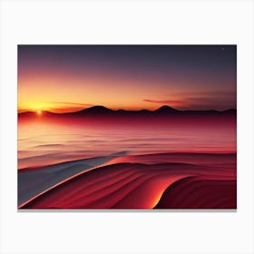 Sunset In The Desert 26 Canvas Print