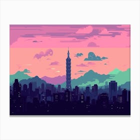 Taipei Skyline Canvas Print