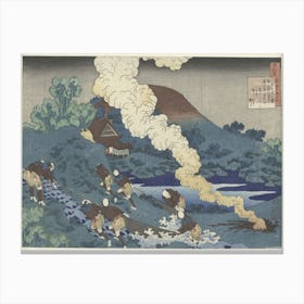 Gedicht Von Kakinomoto No Hitomaro, Katsushika Hokusai 1 Canvas Print
