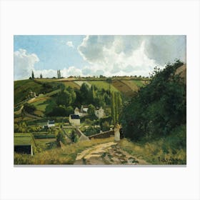 Camille Pissarro - Jalais Hill Pontoise 1867. French Painter, Danish Painter, Landscape, Impressionist Painter, Famous Painter, Famous Artist, Impressionism, Famous Painting, Outdoors, Neo-Impressionist Painter, Post-Impressionism, Neo-Impressionism Canvas Print