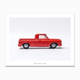 Toy Car 67 Chevy C10 Red Poster Canvas Print
