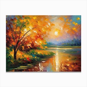 Autumn By The River Canvas Print