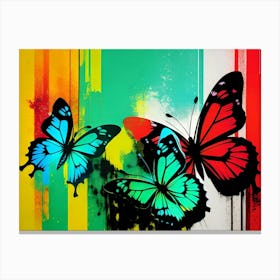 Colorful Butterflies 100 Canvas Print