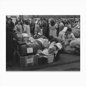 Los Angeles, California, The Evacuation Of The Japanese Americans From West Coast Areas Under U S Army War Canvas Print