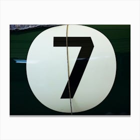 Racecar Number Seven Canvas Print