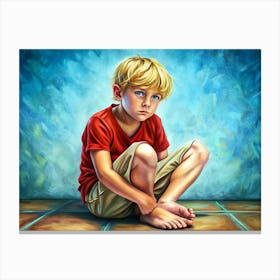 Sad Boy Canvas Print