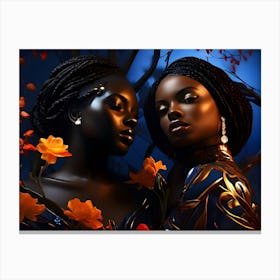 African People Fashion Art 1 Canvas Print