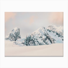 Snow Covered Mountains Canvas Print