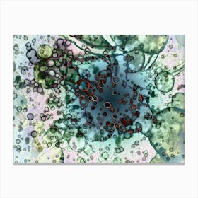 Abstract Purple Smoke Japanese Art 4 Canvas Print