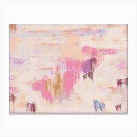 Abstract blush pink oil painting Canvas Print