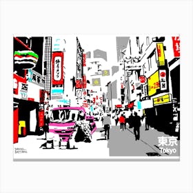 Tokyo By Day Shibuya Backstreet Canvas Print