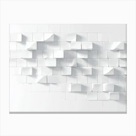 Abstract White Background with Brick Shadow Texture 1 Canvas Print