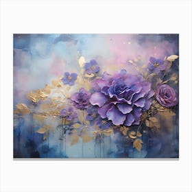 Vintage Moody Flowers 12 Canvas Print