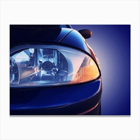 Close Up Of A Car Headlight Canvas Print