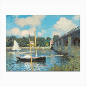 Claude Monet - Bateau Mouche Canvas Print