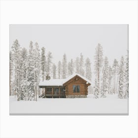 Snowed In Cabin Canvas Print