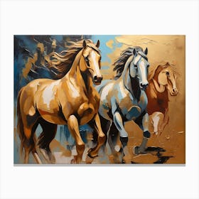 Two Horses Running 1 Canvas Print