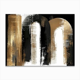 Gold And Black 83 Canvas Print