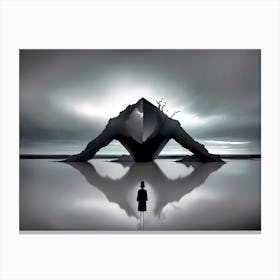 Man In The Water Canvas Print