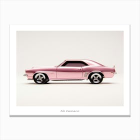 Toy Car 69 Camaro Pink Poster Canvas Print
