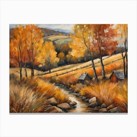 Autumn Landscape Painting (29) Canvas Print