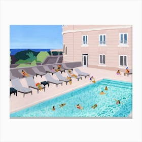 Piscine De L'Hotel Canvas Print