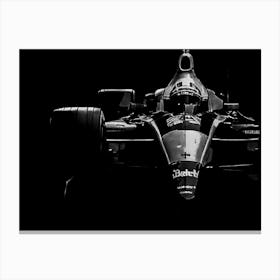 Black And White Racing Car Canvas Print