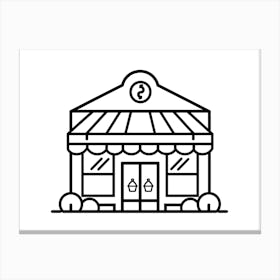 Shop Building Vector Illustration Design Canvas Print