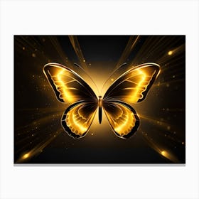 Golden Butterfly 103 Canvas Print