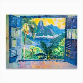 Rio De Janeiro From The Window View Painting 4 Canvas Print