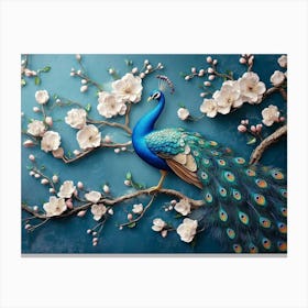 Peacock Painting 9 Canvas Print