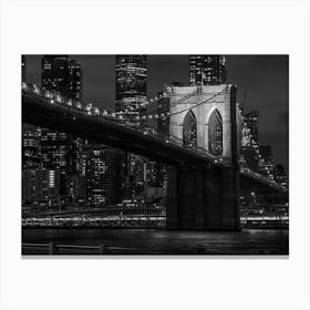 New York, New York City,Nyc,Art Work, Photo,Colorful,Streetphotograpy,Brroklyn Bridge, Black And White 1 Canvas Print