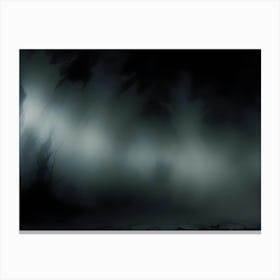 Dark Foggy Forest Background With Soft Light Canvas Print