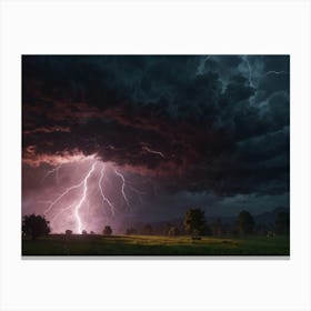 Lightning In The Sky 17 Canvas Print