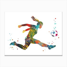 Girl Soccer Player 1 Canvas Print