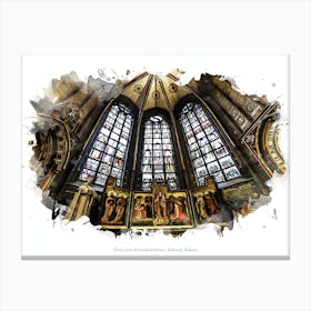 Onze Lieve Vrouwekathedraal, Antwerp, Belgium Canvas Print