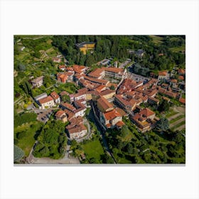Aerial View Of A Village In Italy Canvas Print
