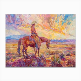 Cowboy Painting Chihuahuan Desert 2 Canvas Print