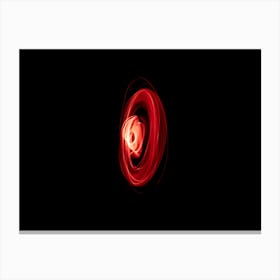 Glowing Abstract Curved Red Lines 4 Canvas Print