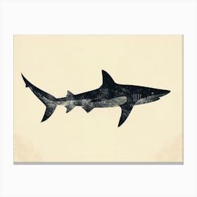 Thresher Shark Silhouette 1 Canvas Print