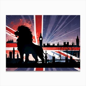 Lion In London Canvas Print