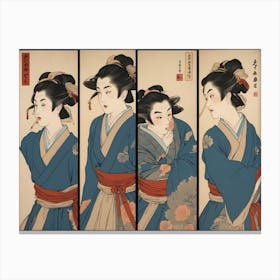 Four Geisha Canvas Print